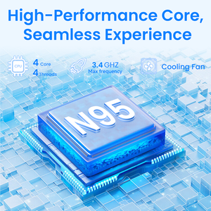 โน้ตบุ๊คธุรกิจใหม่ขนาด 14.1 นิ้ว Intel N95 ระบบปฏิบัติการ Windows 11 Quad-Core แรม 8GB SSD 1TB หน้าจอ IPS ภาษาอังกฤษ กราฟิก UHD ประสิทธิภาพสูง WiFi - Product Image 4