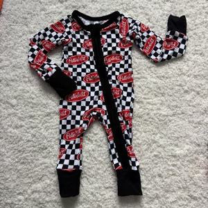 Romper Bayi Unisex Rajutan Bambu Yangyan dengan Resleting Dua Arah, Cetak Transfer Panas Logo Kustom, Kasual untuk Bayi Sepanjang Musim - Product Image 3