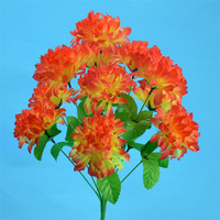 Bouquet de fleurs artificielles décoratives en soie, 12 têtes, pour les fêtes, vente en gros