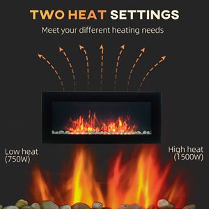 Chimenea Eléctrica Db de 41.3 Pulgadas, Independiente, con Efecto de Llama Metálica, 1500W, Control Remoto, Calefacción para el Hogar - Product Image 4