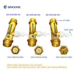 Sinoone 3mm lỗ 1/2 pvdf Máy lọc nước Venturi vòi phun khí nước trộn ống phun - Product Image 3