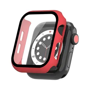 1 price anti-Scratch Watch 7 Case With Screen Protector 42MM 44MM Hard PC Cover Case for Apple watch