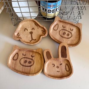 Animal Shape Rubberwood Dipping <b>Sauce</b> Plate Cartoon Design For Party And Tea Drinking - Product Image 3