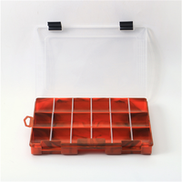 Boîte de rangement pour matériel de pêche en plastique PE coloré WATERPRIDE 3700, avec séparateurs amovibles, camouflage, organisateur de leurres pour la pêche en lac et en rivière