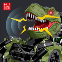HW TOYS-coche eléctrico de radiocontrol para niños, juguete con pulverización inteligente, 2,4G, 1:16, simulación de dinosaurio