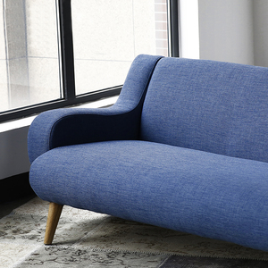 Nuevo estilo de Vida Azul tela + caucho habitación larga sofá de <span class=keywords><strong>3</strong></span> plazas - Product Image 4