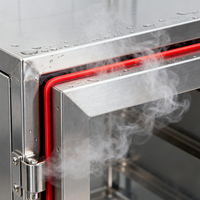 Bande d'étanchéité en caoutchouc silicone en forme de E, résistante à la chaleur, profilé de bordure pour four, cuiseur vapeur, armoire, joint de porte de chambre froide