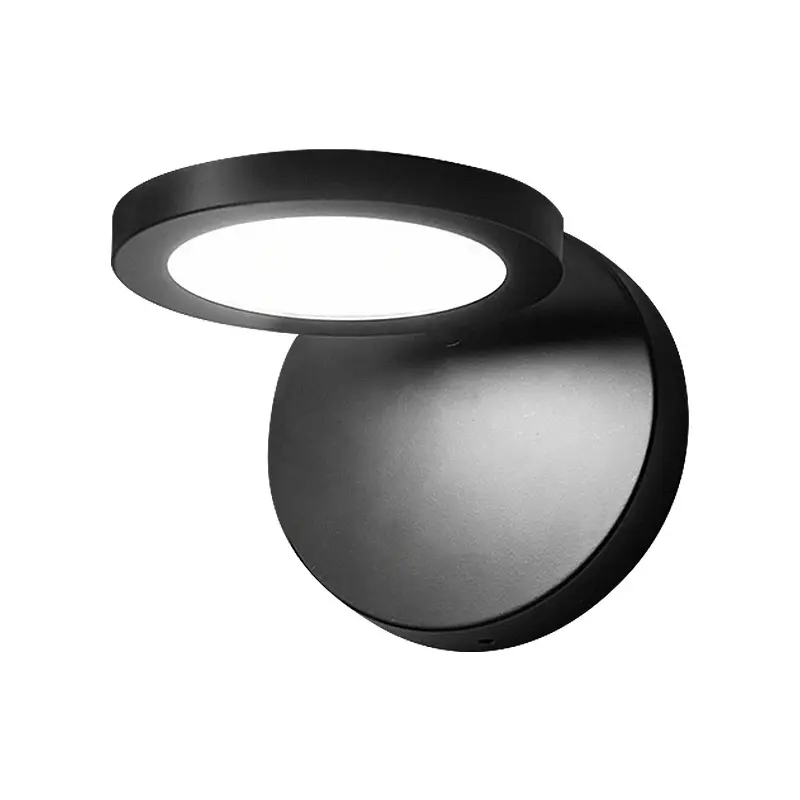 Черно-белый простой современный прикроватный Встроенный светодиодный зеркальный регулируемый настенный светильник