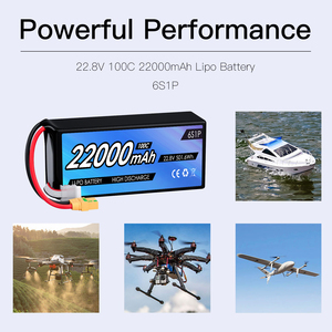 고용량 22.8V 22000mAh RC FPV 드론 배터리 HV 100C 6S Llipo 드론 리튬 배터리 FPV UAV 항공기 극한 조건 - Product Image 4