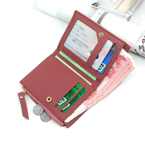 <span class=keywords><strong>Portafoglio</strong></span> Multifunzionale Personalizzato in Pelle PU a Colore Unico con Chiusura a Coperchio Corto per Donne, Semplice Pochette Portamonete e Fermasoldi - Product Image 5