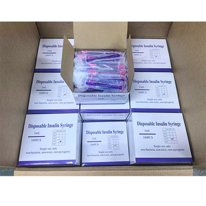 30G 31G 8MM 0.5ml 1ml Pink Disposable <strong>Insulin</strong> Syringe Safety <strong>Ultra</strong>- <strong>Fine</strong> Diabetic <strong>Insulin</strong> Syringe with <strong>Needle</strong> - Product Image 3