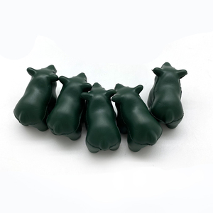 Pelota Antiestrés Promocional <span class=keywords><strong>de</strong></span> Espuma <span class=keywords><strong>de</strong></span> PU en Forma <span class=keywords><strong>de</strong></span> Toro Verde Oscuro con Logotipo Personalizado, Juguete Antiestrés <span class=keywords><strong>de</strong></span> Toro Negro - Product Image 5