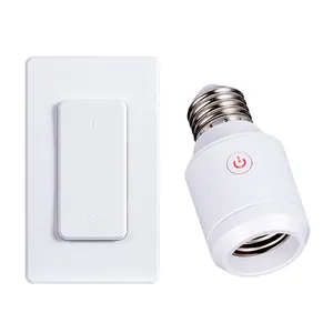 5A E26/E27 Remote Control Wireless Light Switch Socket Wireless LED Bulb Base Holder for Bedroom Stair Closet & Garage