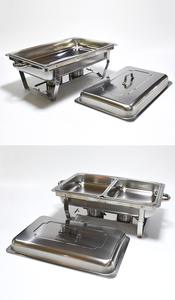 Handware New Circular <b>Food</b> <b>Warmer</b> Casserole Set Alcohol-Fueled Silver 9L Capacity 12-Hour <b>Heating</b> for Hotels & Catering - Product Image 6