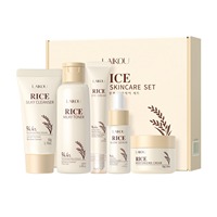 Ensemble de produits de soin de la peau pour le visage à l'extrait de plantes hydratant, crème hydratante en cinq pièces, cosmétiques coréens à base de riz, échantillon de lien