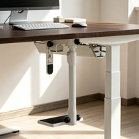 Multi Adjustable CPU Holder Plastic Computer Tower Mount Under Desk Computer Host Bracket for Desk Arrangement