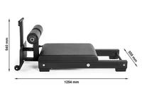 Gym Fitness Floor Glute Ham Hip Developer Multi Function Back Extension Roman Chair Adjustable NORDIC BENCH