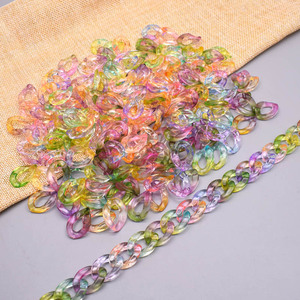 도매 17x24mm 아크릴 링크 체인 후크 걸쇠 커넥터 열기 루프 액세서리 쥬얼리 만들기 목걸이 체인 링크 - Product Image 6
