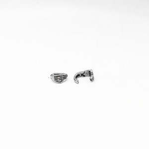 Pendientes con clip de esqueleto yunnique, diseño geométrico de acero de titanio para hombres y mujeres, joyería de moda - Product Image 3