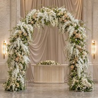 Fleurs artificielles de haute qualité, mélange de fleurs en soie, guirlande suspendue, décoration de mariage et du Nouvel An
