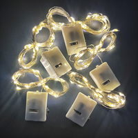 Lampu Tali Kawat Tembaga Mini LED dengan Kotak Putih, 3 Mode Lampu Peri Berkedip untuk Dekorasi Buket DIY Pesta Pernikahan.