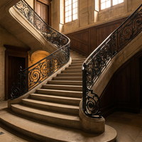 Système de balustrade en aluminium sur mesure pour villa, balcon, terrasse, escalier, poteaux de main courante, revêtement poudré noir mat extérieur