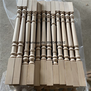 Pilastro per Ringhiera in Legno Naturale, Balaustra in Legno - Product Image 1