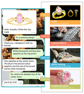 Bague de rubis cultivée en laboratoire Bague de pierres précieuses en or jaune 14k taille émeraude 8 griffes Bague de pierres précieuses cultivées en laboratoire Cadeau d'anniversaire - Product Image 6