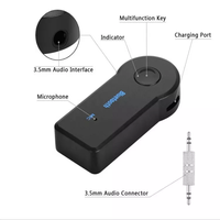 Receptor de Audio y Música para Auto BT, Nuevo Adaptador Transmisor Receptor Estéreo de Audio para Auto y Hogar con Bluetooth 4.2 y Conector de 3.5mm
