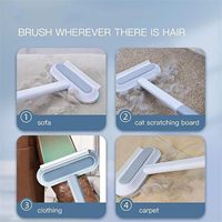 Brosse de nettoyage des poils d'animaux de compagnie avec raclette Lint Lift Outil d'épilation pour animaux de compagnie Dissolvant de peluches réutilisable pour tapis et vêtements de canapé