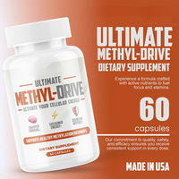 Capsules de complexe B méthylé OEM avec L-méthylfolate et méthylcobalamine pour l'énergie cellulaire, le soutien cognitif et le bien-être