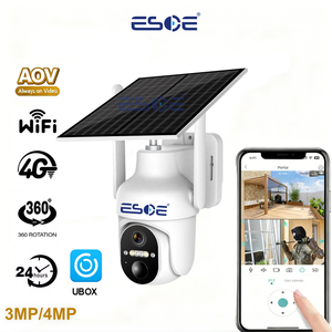 กล้องวงจรปิด Ubox 4G พลังงานแสงอาทิตย์ แบบหมุนได้ พร้อม Wi-Fi สำหรับภายนอกอาคาร เซ็นเซอร์ CMOS เสียงสองทาง มุมมองกว้าง มองเห็นในเวลากลางคืน บันทึกข้อมูลบนคลาวด์ รองรับซิม 4G - Product Image 1