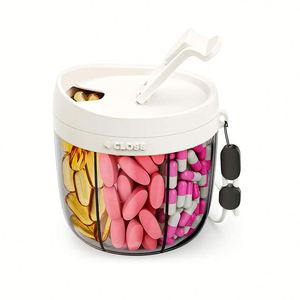 Portable Food-Grade Plastic Pill Organizer Compartments <b>Storage</b> <b>Box</b> Waterproof Foreign Trade Style for Seven Custom Logo - Product Image 4