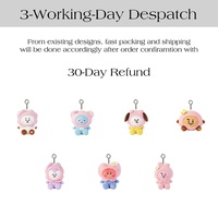 Porte-clés en peluche série Fleur de cerisier avec motif de dessin animé mignon, origine Zhejiang