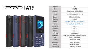 2024 offerta speciale Ipro A19 a basso costo 2G Feature phone da 1.77 pollici sottili di piccole dimensioni cellulari da gioco prodotti 2024 Ipro A19 - Product Image 2