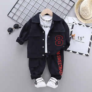 Ropa para Niños de Diseño Nuevo en Oferta, Conjuntos de Ropa de Algodón Orgánico, Camiseta y Pantalones para Hombre - Product Image 2