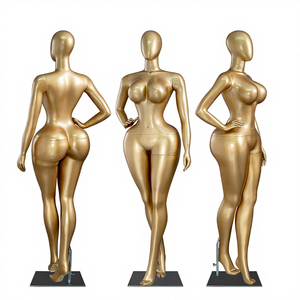 Новая полноразмерная женская фигура из стеклопластика (FRP) с изогнутыми линиями, тонкой талией, большой грудью и пышными формами, в стоячей позе, для витрин. - Product Image 1