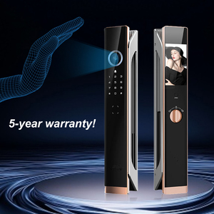 Serrure de porte intelligente en aluminium Tuya avec écran d'empreintes digitales, vidéo numérique, étanche, reconnaissance faciale et caméra pour hôtel - Product Image 2