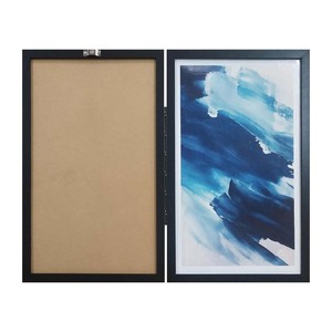 Tableau blanc magnétique de réunion <span class=keywords><strong>pour</strong></span> affiche murale <span class=keywords><strong>cadre</strong></span> <span class=keywords><strong>en</strong></span> bois Composite avec <span class=keywords><strong>verre</strong></span> incassable-noir - Product Image 2
