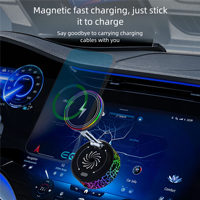 Support de chargeur de voiture sans fil magnétique X12-C |   Charge rapide 15W, édition Glow |   720 °   Rotation complète |   Fixation magnétique puissante de 1,5 kg
