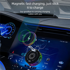 แท่นชาร์จไร้สายแม่เหล็กในรถยนต์ X12-C |   รุ่นเรืองแสงชาร์จเร็ว 15W |   720 °   การหมุนแบบเต็มรอบ |   แรงแม่เหล็กยึดเกาะสูง 1.5 กก. - Product Image 4