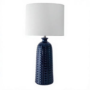 Vase en céramique fait main, lampe de bureau pour hôtel avec base en marbre, pour hall d'hôtel, chambre d'hôtel, salon, chambre à coucher - Product Image 1