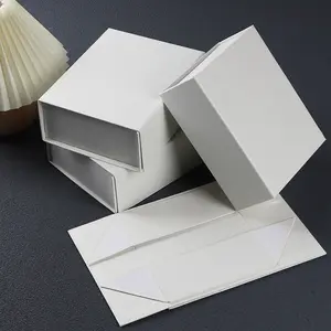 Luxury Printed Cosmetic Magnetic Folding Storage Paper Gift Box Packaging For Magnetic Paper Foldable Gift Box