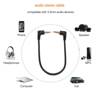 Ventes directes d'usine en forme de L TRRS 3.5mm 4 pôles à angle droit mâle à 3.5mm mâle fabrication de câbles audio stéréo or
