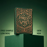 Cartes à Jouer Personnalisées 330gsm Papier Allemand à Cœur Noir Bords Dorés Jeu de Poker Vente en Gros OEM Direct Usine