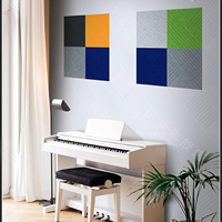Panneau mural acoustique en feutre polyester haute densité, panneau absorbant le son pour studio d'enregistrement KTV, décoration intérieure de maternelle