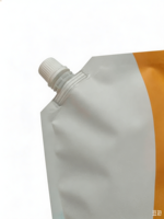 Pochette souple personnalisée avec bec verseur, sans BPA, anti-fuite, pour savon liquide, shampoing, gel douche, emballage de liquides de soins personnels