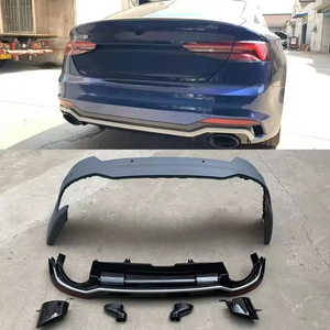 Pare-chocs arrière de haute qualité style RS5 avec diffuseur pour <span class=keywords><strong>Audi</strong></span> A5 S5, pare-chocs arrière avec tuyau d'échappement 2017 2018 2019 B9 - Product Image 2