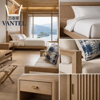 Modernes Hotel-Schlafzimmer-Möbelset Maßgefertigtes Bett Kleiderschrank TV-Schrank Gepäckablage und Sofa für Gastgewerbe-Projekte