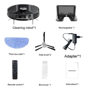 V8 <span class=keywords><strong>Robot</strong></span> tres en uno, navegación láser de vacío, fregado de succión eléctrico de alta potencia, tanque de agua integrado, <span class=keywords><strong>Control</strong></span> de aplicación de plástico - Product Image 6